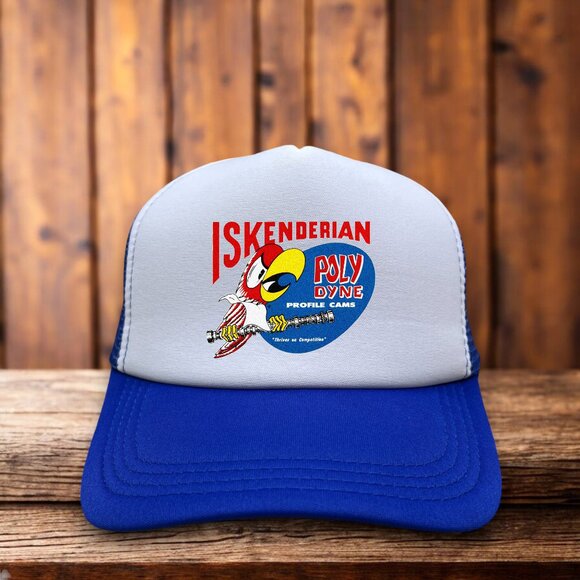 Unbranded Other - Iskenderian Racing Cams Mens Trucker Hat Blue Snapback ISKY Vintage Logo Cap
